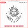 "Hands And Sun Embroidery Designs File, Mystery Machine Themes, Intricate Artistic Patterns, Detailed Stitching Templates Download"