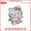 Hello Kitty Archery Embroidery Designs: Cute bow and arrow-themed machine embroidery files for crafts, kawaii decor.