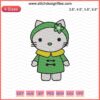 Hello Kitty embroidery design, colorful young kitty pattern, digital embroidery file for machines, cute cartoon stitching.