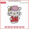Hello Kitty Red Embroidery Design File, Cute Kitty Machine Embroidery, Adorable Hello Kitty Embroidery Pattern.