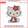 Hello Kitty machine embroidery design featuring playful baby kitty cat motif, perfect for fabric customization and crafting projects.