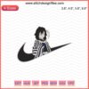 Iguro Obanai Nike-themed embroidery design, Kimetsu no Yaiba style, high-quality machine embroidery file.