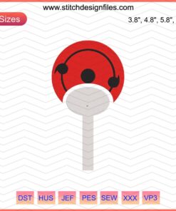 Uchiha Clan Logo Embroidery File - Naruto Design, Machine Embroidery Pattern, Ninja Clan Emblem