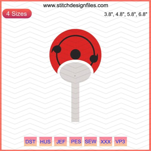 Uchiha Clan Logo Embroidery File - Naruto Design, Machine Embroidery Pattern, Ninja Clan Emblem