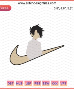 Nike x Ray Embroidery Designs File, The Promised Neverland Embroidery Patterns for Machine Embroidery Projects