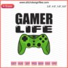 Gamer-themed embroidery design files featuring gaming controllers and icons for machine embroidery projects.