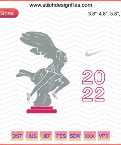 Nike Angel Embroidery Designs File, Nike Logo with Angel Wings, Trendy Machine Embroidery Patterns