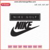 Nike Golf Embroidery Designs File: Custom Nike machine embroidery patterns for golf apparel. Perfect for embroidery enthusiasts.
