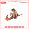Monkey D. Luffy Nike embroidery design, One Piece machine embroidery file, anime character embroidery pattern.