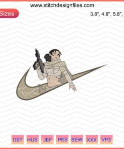 Star Wars Nike x Padme Amidala Embroidery Designs File, Machine Embroidery, Unique Sci-Fi Pattern