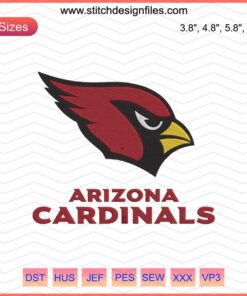 Arizona Cardinals Logo Embroidery Design File - Machine Embroidery Patterns
