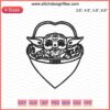 Cute Baby Yoda Grogu embroidery design file for machine stitching, perfect for Baby Yoda fans. High-quality digital download.