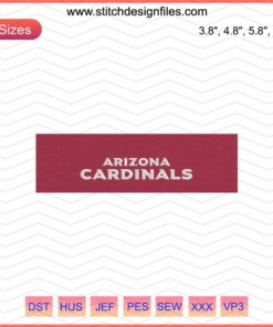 Arizona Cardinals Logo Embroidery Designs: Banners & Machine Files, NFL Team Embroidery Patterns
