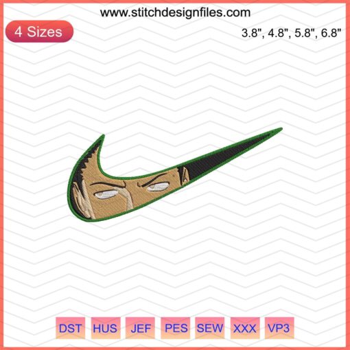 Nike Shikamaru Nara Embroidery Designs: Nike Naruto Machine Embroidery File featuring Shikamaru Nara motif.