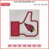 Arizona Cardinals Like Button Machine Embroidery Designs File, NFL Embroidery Patterns, Bird Logo Stitch Design