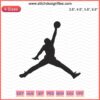 "Jordan Logo Embroidery Designs File, Nike Embroidery Machine Patterns Featuring Iconic Jumpman Logo"