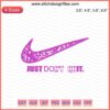 Just Don't Quit Nike Embroidery Design File - Motivational Machine Embroidery Pattern, Sporty Text Design