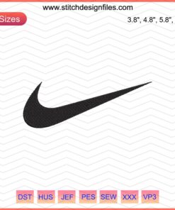 Nike Embroidery Designs File: Simple Nike Logo for Machine Embroidery, High-Quality Digital Pattern Download