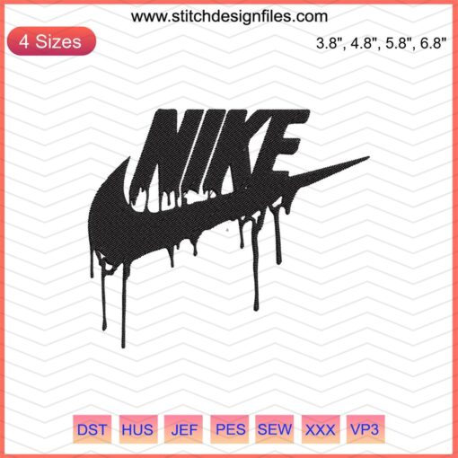 Nike Leak Logo Embroidery Design File, Machine Embroidery, Nike Logo Pattern, Digital Design, Embroidery Download