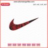 Swoosh Akatsuki Uchiha Itachi embroidery design for Nike, digital file for machine embroidery, anime-inspired stitching pattern.