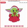 Cute Baby Yoda Christmas Embroidery Designs, Star Wars Machine Files, Festive Yoda Pattern Download, Holiday Embroidery Art