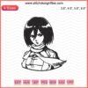 Mikasa Ackerman Embroidery Design File, Attack On Titan Character, Machine Embroidery Heroic Pose