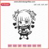 Chibi Toga Himiko Embroidery Design, My Hero Academia, Machine Embroidery File, Anime Stitch Pattern.