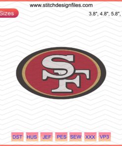 San Francisco 49ers Machine Embroidery Designs, SF Logo Embroidery File, Perfect for Clothing Customization.