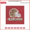 San Francisco 49ers helmet embroidery design file with team flag, NFL machine embroidery pattern, Helmet 49Ers Flag Design.