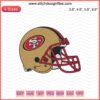 San Francisco 49ers Helmet SF Embroidery Design File, detailed NFL team logo for machine embroidery.