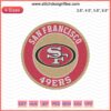 San Francisco 49ers Logo Circle Embroidery Design File for Machine Embroidery, featuring iconic 49ers NFL team emblem.