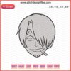 Sanji Face Embroidery File, One Piece Machine Design, Anime Embroidery Pattern, Sanji Character Embroidery Download