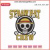 Straw Hat Crew One Piece Logo Embroidery Design File, Machine Embroidery Pattern for One Piece Fans