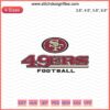 SF 49ers football logo machine embroidery design file, featuring San Francisco 49ers emblem, ideal for embroidery projects.