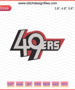 49ers Logo Embroidery File: San Francisco 49ers Machine Embroidery Designs, NFL Team Embroidery Patterns