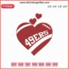 San Francisco 49ers Heart Logo Embroidery Designs File, Machine Embroidery Pattern, 49Ers Digital Stitching Template