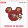 Minnie Mouse Cheerleader, San Francisco 49ers Embroidery Design File, NFL Machine Embroidery Pattern