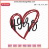 "49Ers in My Heart Embroidery Design, San Francisco 49ers Machine Embroidery File, NFL Team Logo, Sports Embroidery Pattern"