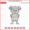 Tony Tony Chopper Body Embroidery Design File, One Piece Themed Machine Embroidery Pattern, Anime Embroidery Design
