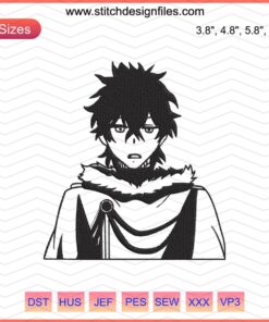 Yuno Cool Boy Embroidery File, Black Clover Machine Designs, Unique Anime Stitch Patterns, Digital Embroidery Art