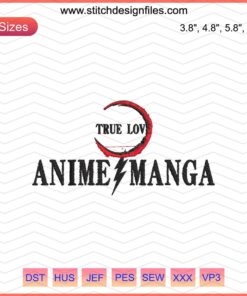 Demon Slayer Embroidery Designs File, Anime Manga Logo, True Low Machine Embroidery, Unique Embroidery Patterns