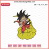 Goku Flying Nimbus Embroidery Design - Dragon Ball Z Machine Embroidery Pattern, Anime Embroidery File