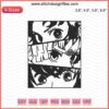 Demon Slayer Character Eyes Embroidery File, Machine Embroidery Designs featuring iconic eyes from popular anime series.