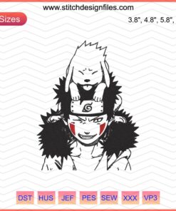 Kiba and Akamaru Embroidery Designs File, Naruto Machine Embroidery, Anime Embroidery Patterns, Instant Download