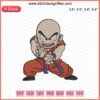 Krillin Kid Embroidery Designs File, vibrant Dragon Ball character stitch pattern for machine embroidery, anime textile art.