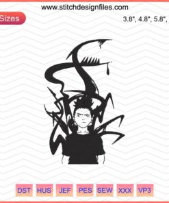 "Shadow Embroidery File: Nara Shikamaru Naruto Machine Design - Unique Anime Embroidery Patterns"