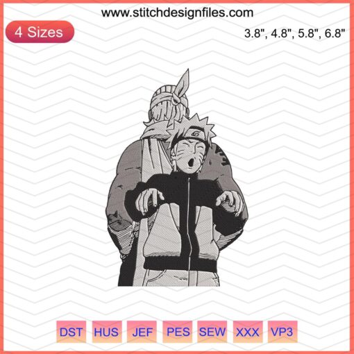 Killer Bee & Naruto Yeah Embroidery Designs, Naruto Machine Embroidery, Anime Sewing Files, Unique Ninja Patterns