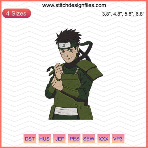 Hiruzen Sarutobi Youth Embroidery Design File, Naruto Embroidery, High-Quality Machine Embroidery Download, Anime Crafts