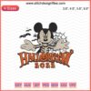 Mickey Halloween 2022 Embroidery Designs File: Festive Mickey Mouse with pumpkins and bats, machine embroidery ideal for Halloween.