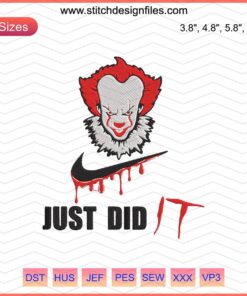 Just Did IT Embroidery Designs File Halloween Machine Embroidery, Spooky Skeleton, Trick or Treat, Digital Download